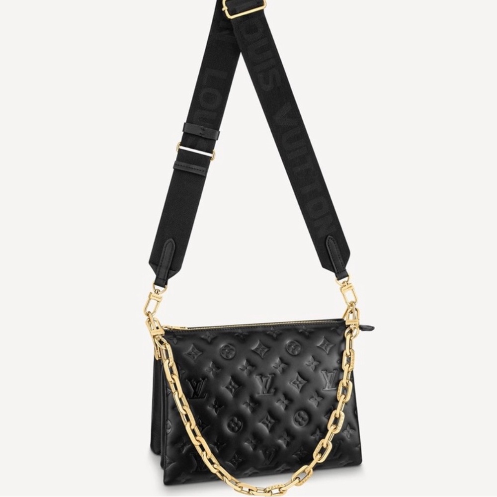 Black and Gold Louis Vuitton Coussin PM